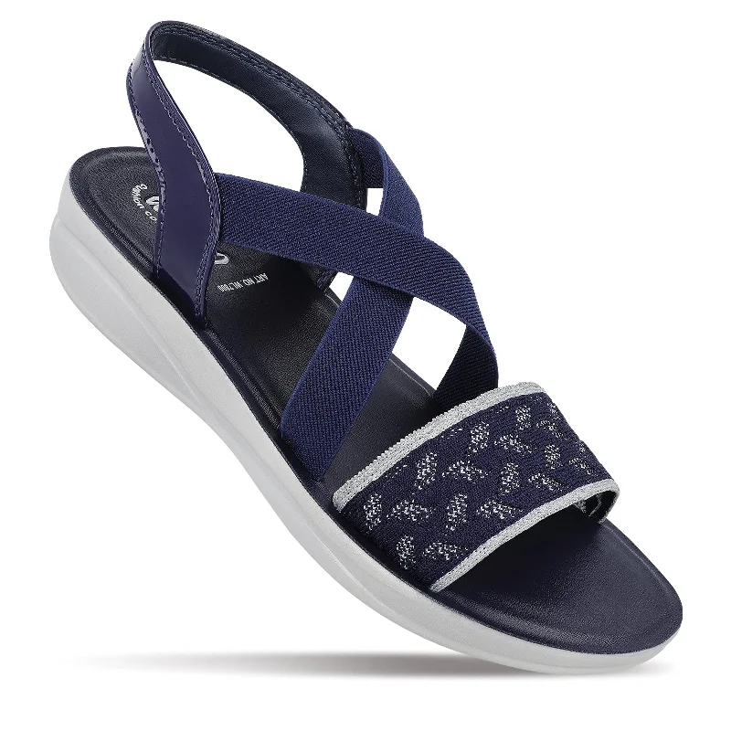 High-quality fabrics Walkaroo Womens Sandals  - WL7800 Navy Blue