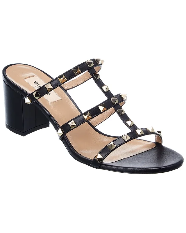 Classic Series Valentino Rockstud Caged 60 Leather Sandal