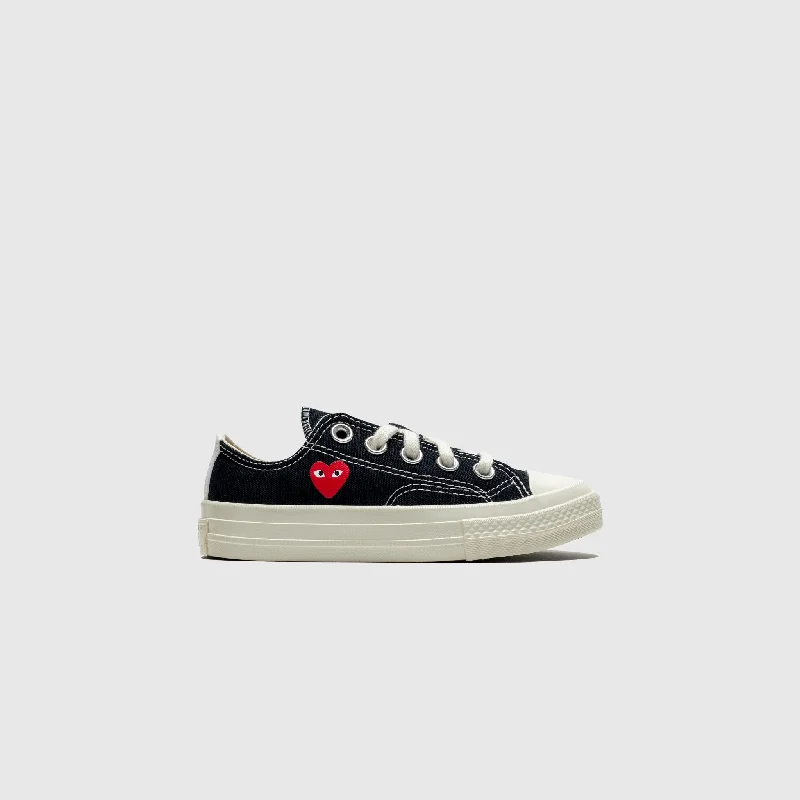 Bottom And Versatile CHUCK TAYLOR ALL-STAR '70 LOW (KIDS) "BLACK SINGLE HEART"
