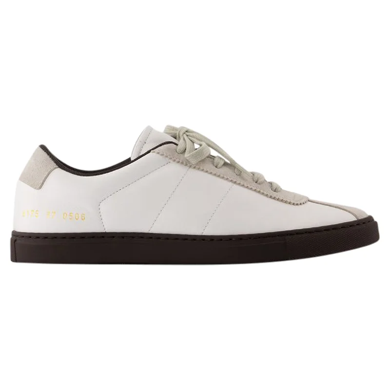 Stand-up collar design Field Trainer Sneakers - COMMON PROJECTS - Leather - White
