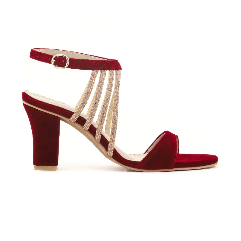 Noble Temperament Maroon Fancy Sandal FN5658
