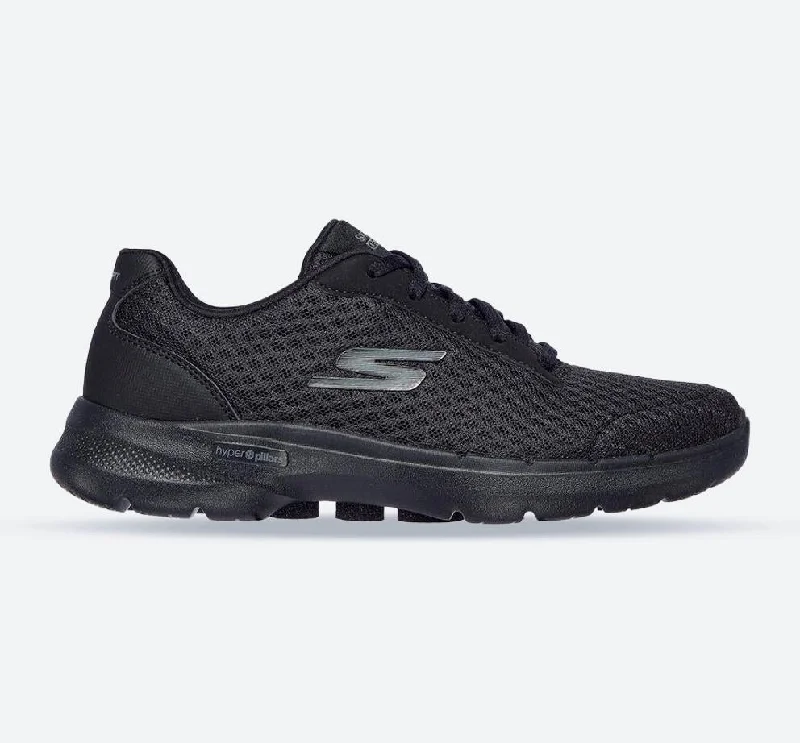 Sports Functional Style Women's Wide Fit Skechers 124514  Go Walk 6 Iconic Vision Sneakers - Black
