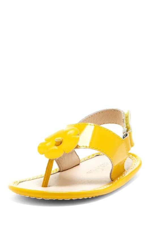 Sports Jacket Yellow Hibiscus Applique Sandals