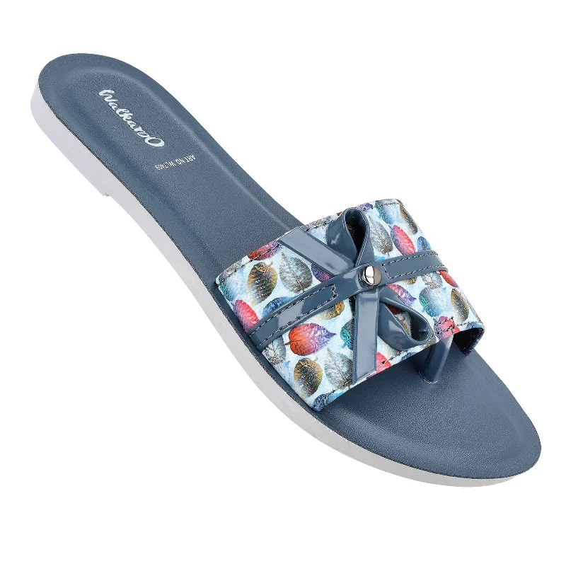 Boutique display Women's Slide Sandals  - WL7409 Teal Blue