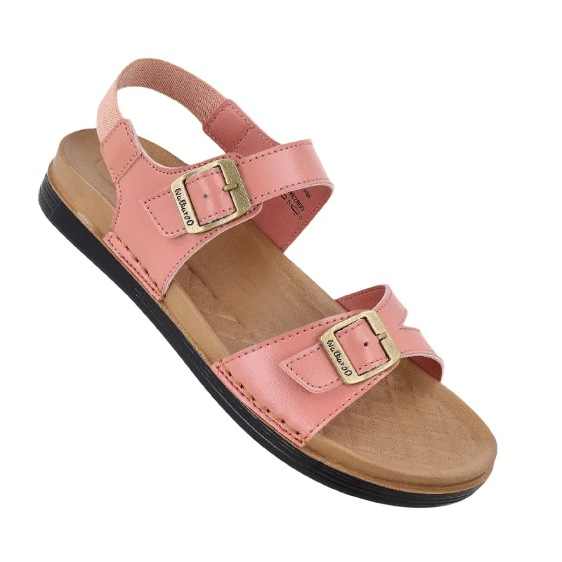 High-waisted pants style Women's Daily Wear Comfort Sandals - WE2900 Peach