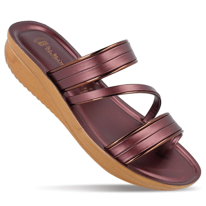 Trendy Traveler Women's Daily Wear Sandals  - WL7584 Burgundy