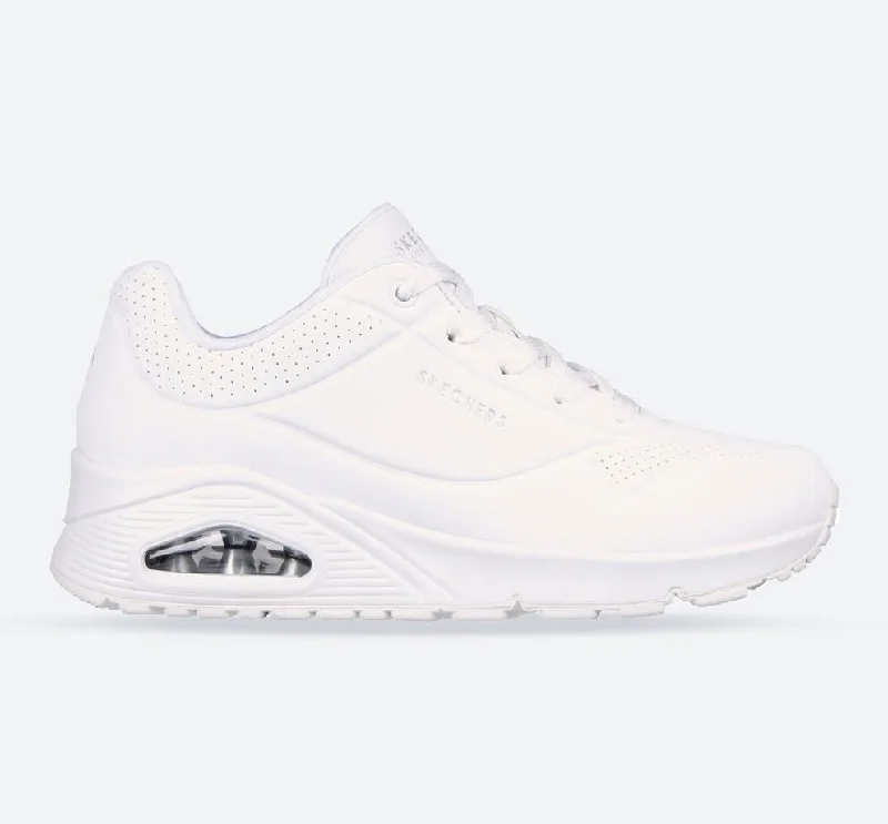 Skirt style Women's Wide Fit Skechers 73690 Uno Stand On Air Sports Sneakers