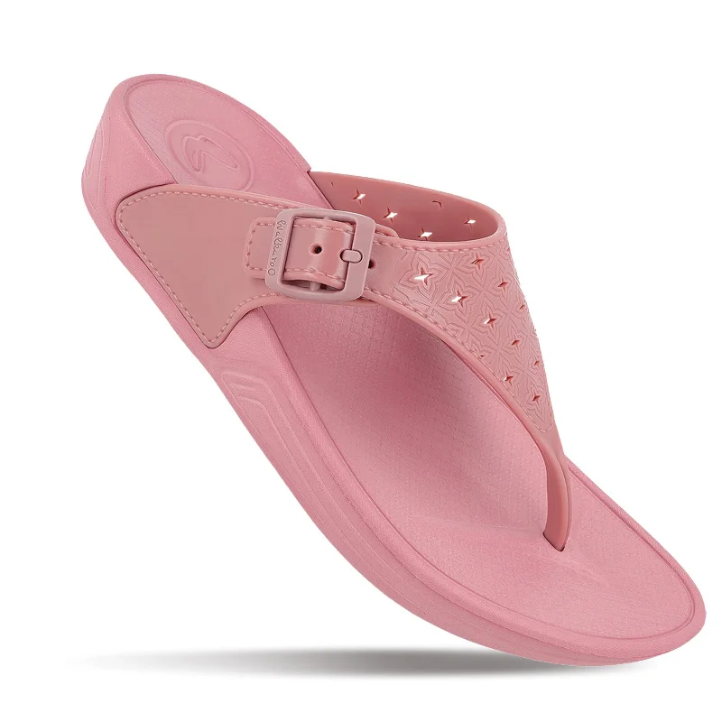 Street Style Women's Flip Flops  - WC8913 Dark Pink