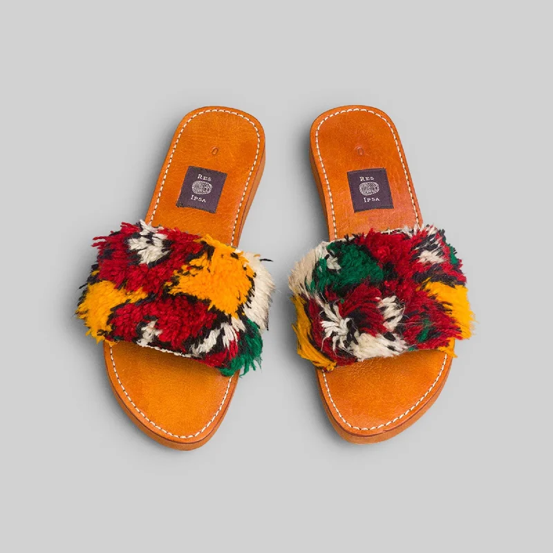 Personalized print Rug Sandal Size 10