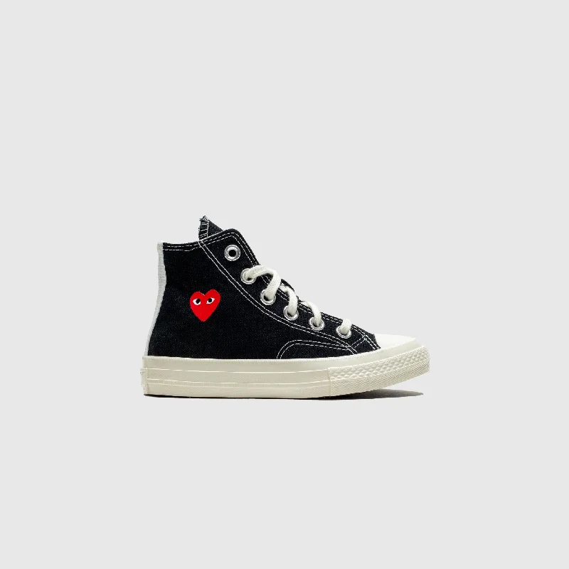 Playful Style CHUCK TAYLOR ALL-STAR '70 HI (KIDS) "BLACK SINGLE HEART"