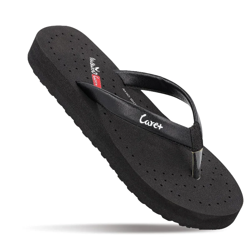Personalized print Walkaroo Women's Care Plus Flip-Flop  - WH3967 Black