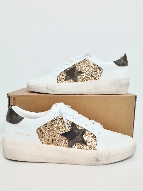 Unique prints Vintage Havana Women's Forrest White/Glitter Multi Sneakers Size 8.5