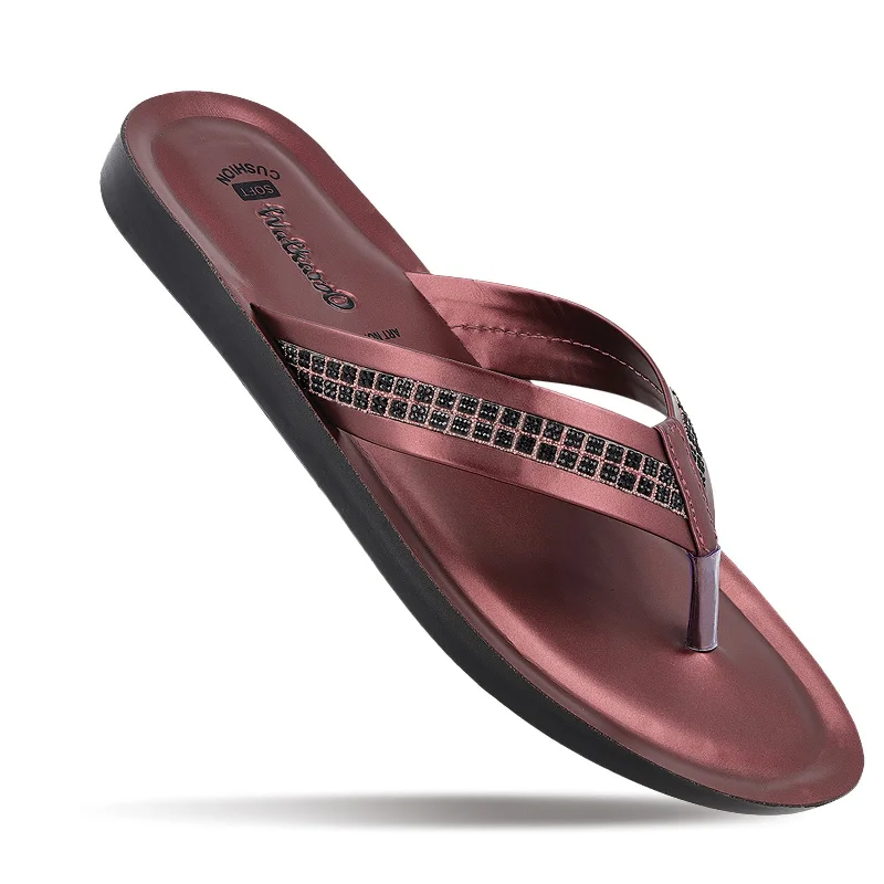 Printed pattern Women's Daily Wear Sandals  - WL7170 Burgundy