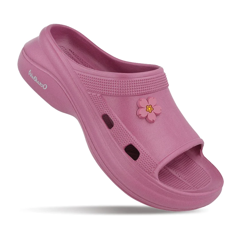 Comfortable down Walkaroo Womens Flip Flop  - WC4877 Magenta