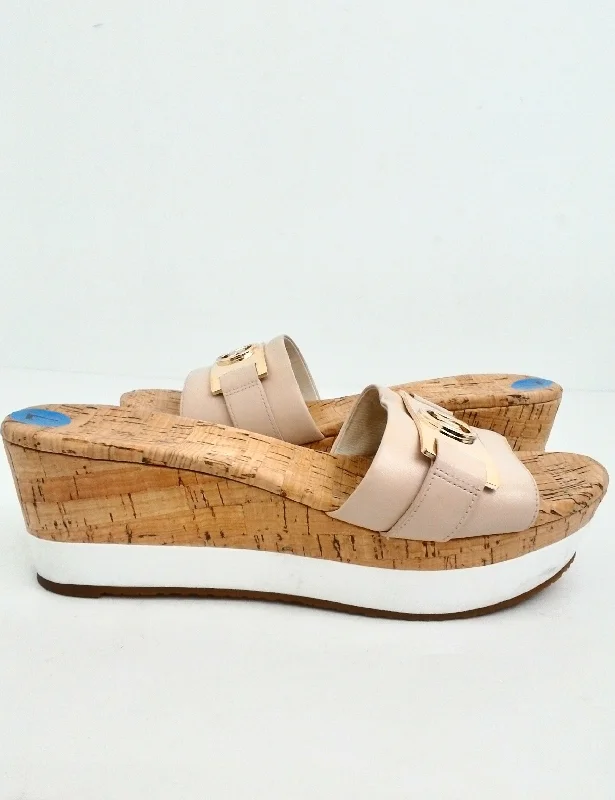 Relaxed And Casual Michael Kors Women's Pink & White Wedges Size 7 M