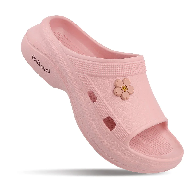 Nightclub Style Walkaroo Womens Flip Flop  - WC4877 Peach