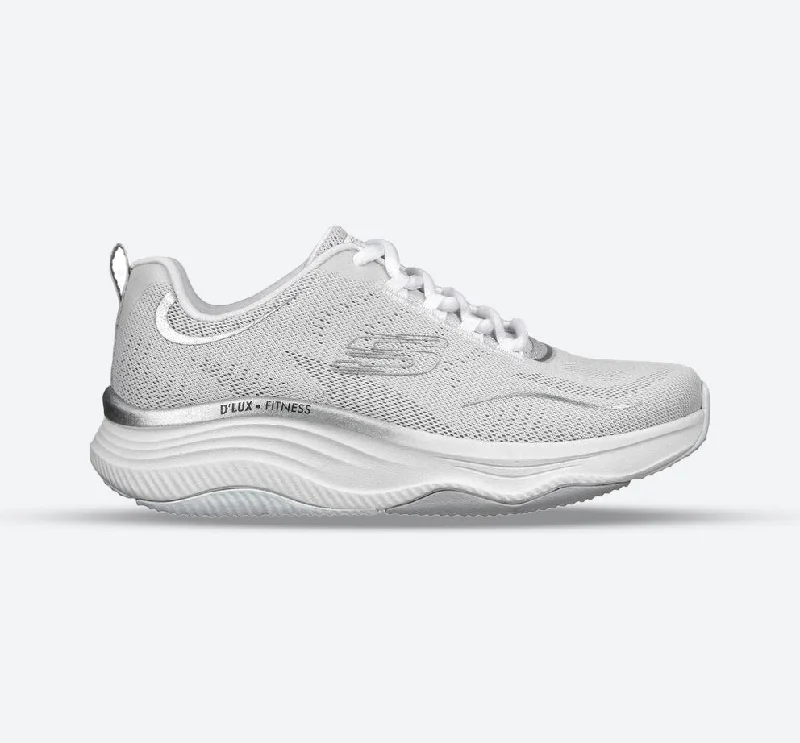 Street Fashion Women's Wide Fit Skechers 149837 D'lux Fitness Pure Glam Sneakers