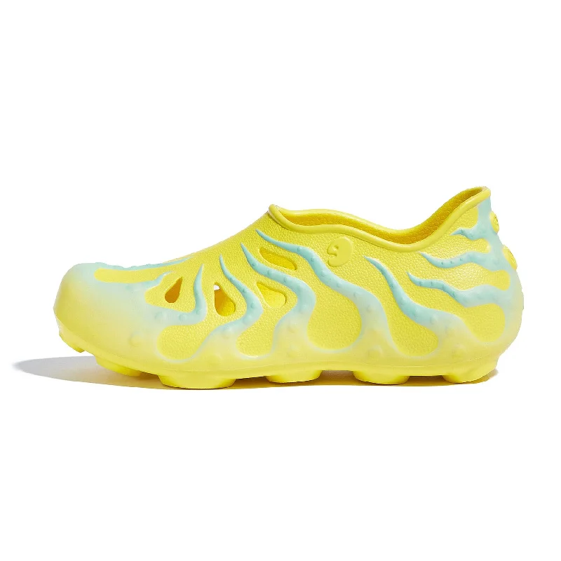 High waist design Yellow & Glass Blue Octopus II Women