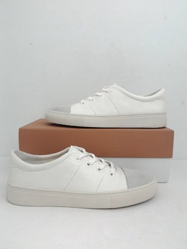 Street Casual Style Via Spiga Women's V-Sybil Milk Leather Sneakers Size 7.5 M