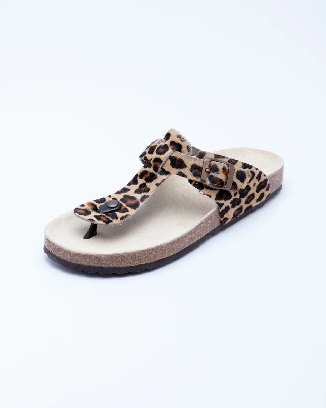 Ultra-lightweight Women's Lilly Thong Sandal Leopard Pony