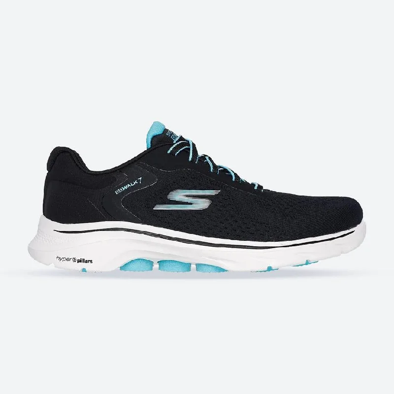 Personalized print Women's Wide Fit Skechers 125215 Go Walk 7 Cosmic Waves Sneakers