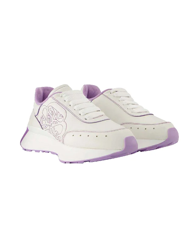 Designer Style Oversized Sneakers - Alexander Mcqueen - Black/White - Leather