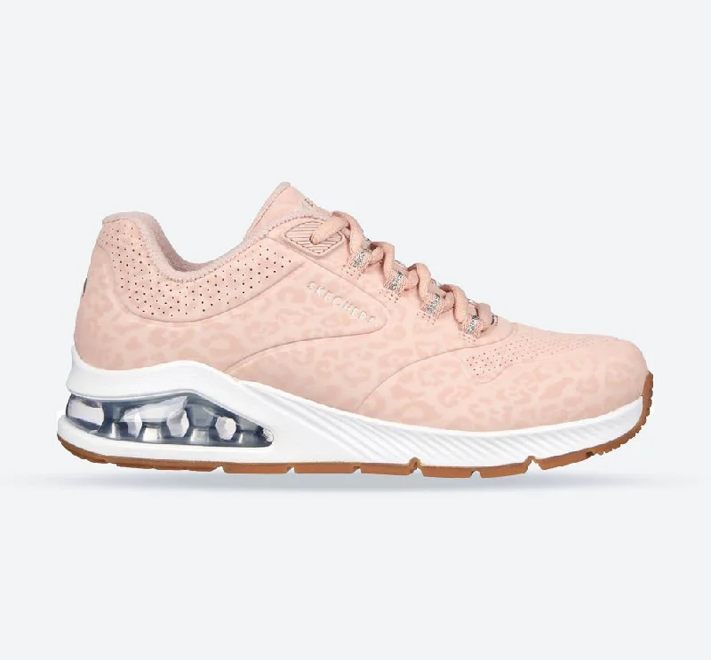 British casual Women's Wide Fit Skechers 155642 Uno 2 In Kat Neato Sneakers - Blush