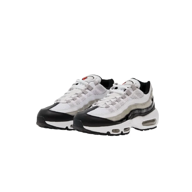 Personalized print Women's Air Max 95 Sneakers In White/black-Lt Iron Ore
