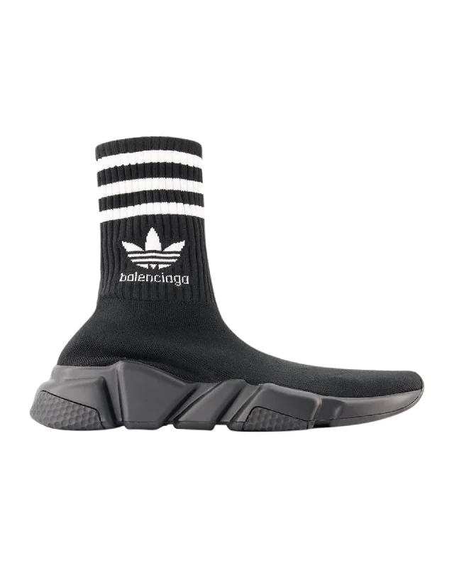 Romantic And Fresh Speed Lt Adidas Sneakers - Balenciaga - Black/Logo White