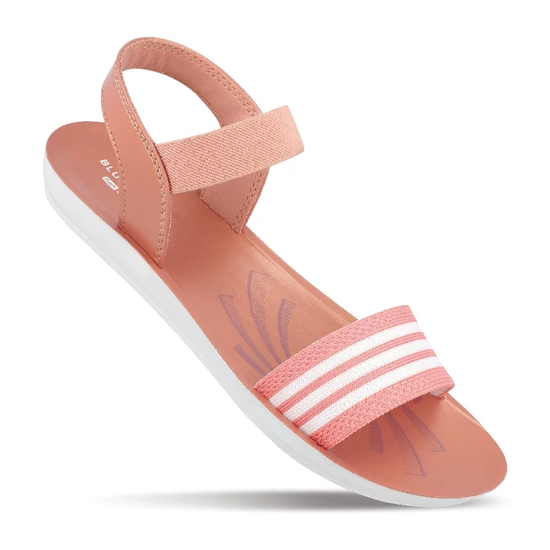 Sports Fitness Style Blue Tyga Womens Ankle Strap Flat Sandals  - BT2702 Peach