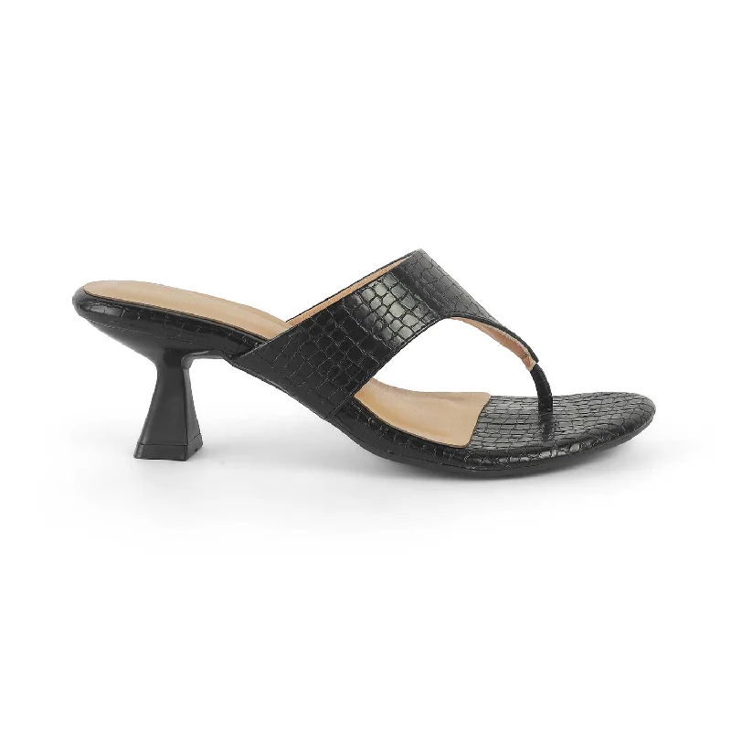 Celebrity Style Tresmode Helene Black Women's Dress Heel Sandals