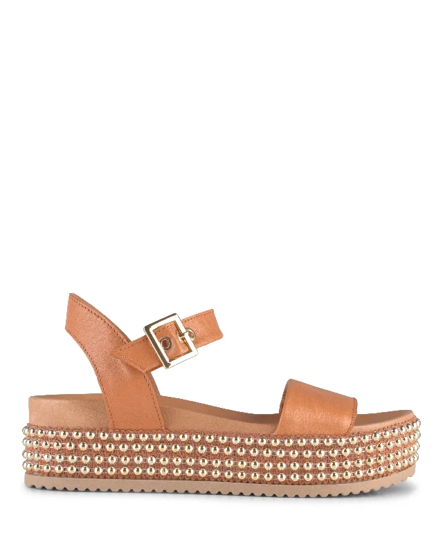 Single-shoulder Neck Design Amara Tan Leather