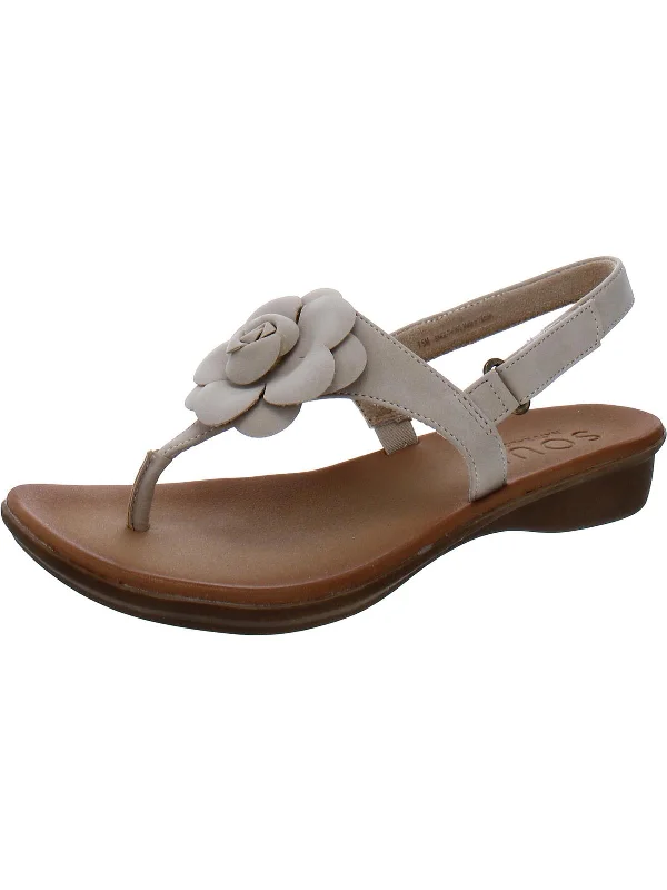 Sports High Waist Style Sing 2 Womens Faux Leather Thong Slingback Sandals