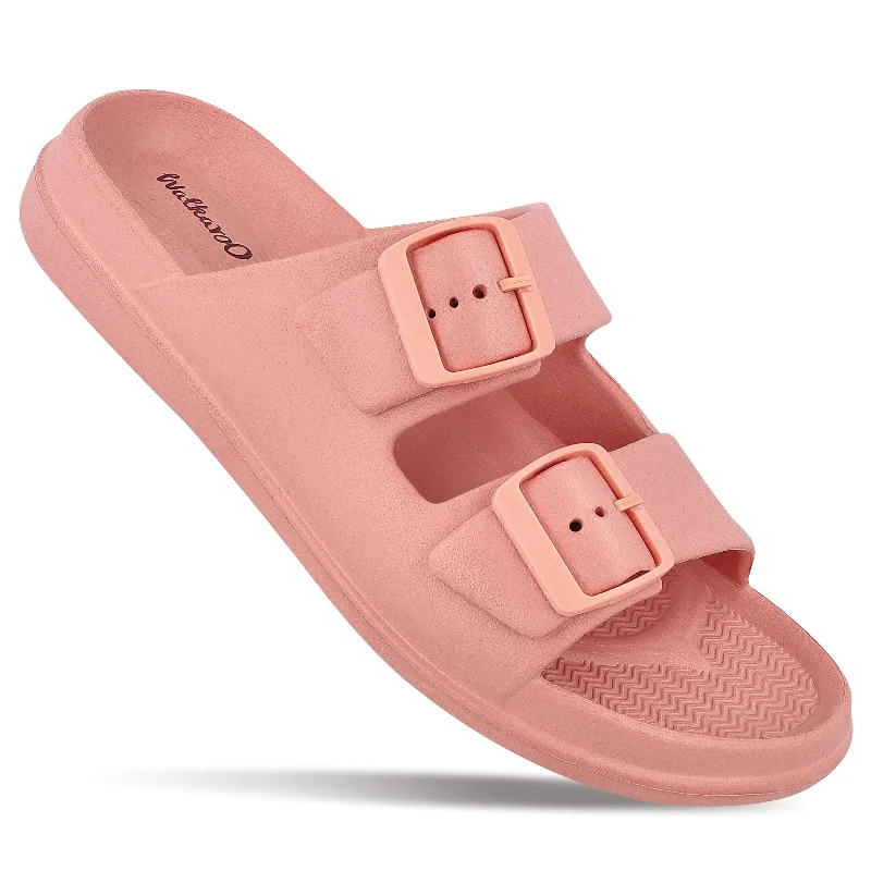 Street Fashion Walkaroo Womens Flip Flop  - WC4865 Peach