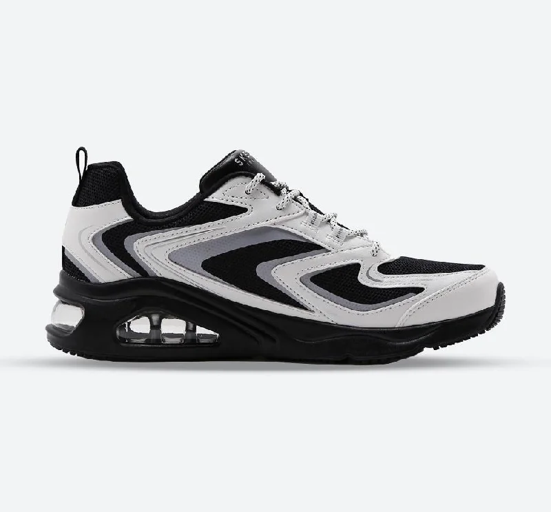Wandering freely Women's Wide Fit Skechers 177424 Tres Air Uno Street Fl Air Sneakers -  Black/White