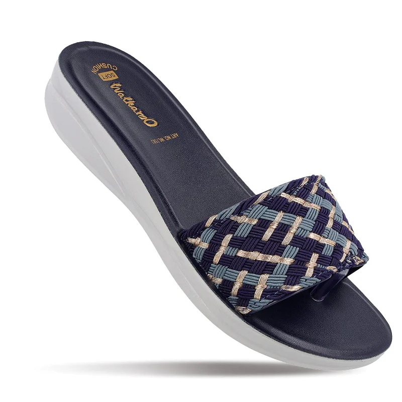Trendy and versatile Women's Slide Sandals  - WL7583 Navy Blue