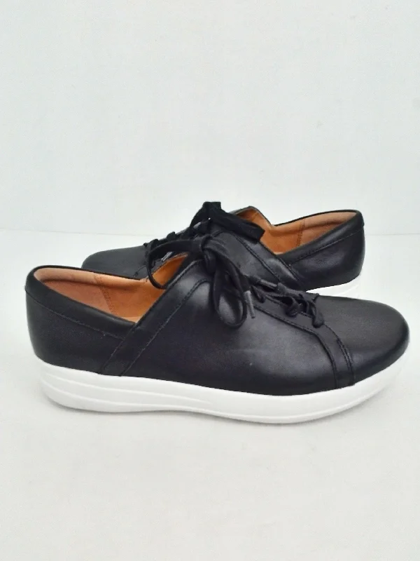 Classic Series Fitflop Women's Black Leather Sneakers Size 7.5