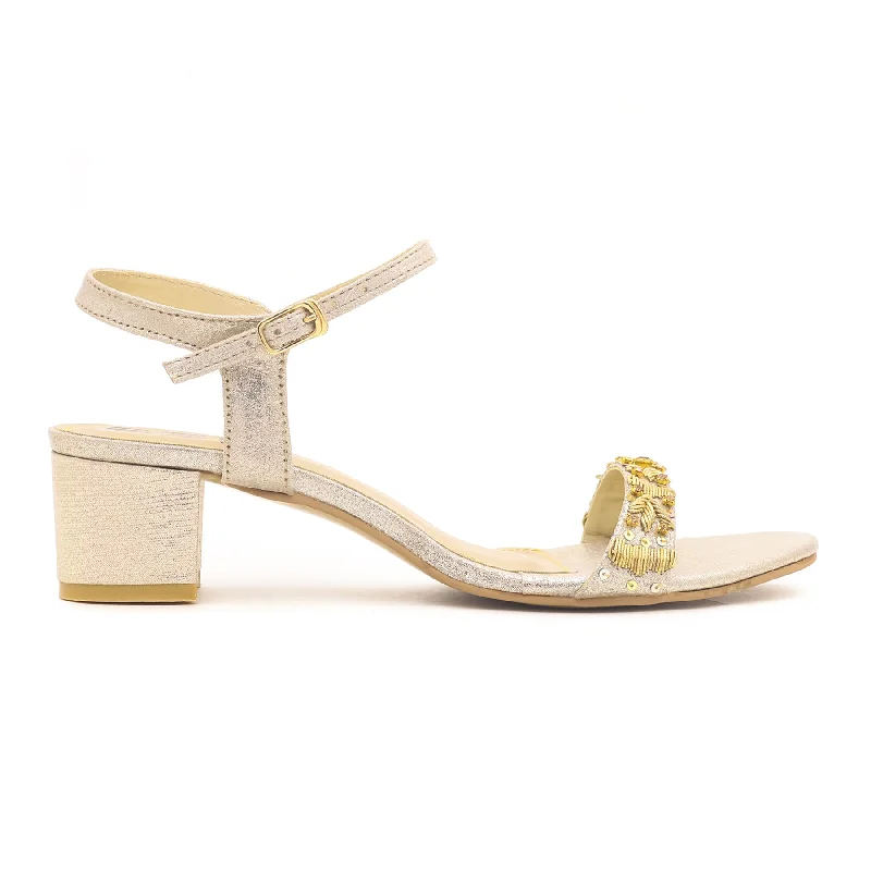 Elegant and noble Golden Fancy Sandal FN5508