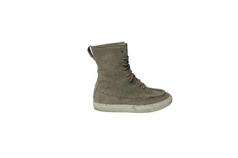 Sports Cool Common Projects Tournament High Top Shearling Sneakers in Grey Suede