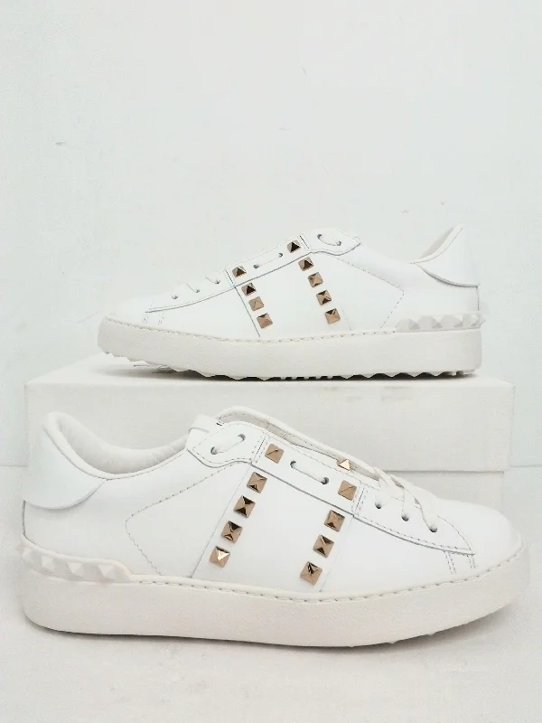 Trendy and versatile Valentino Garavani Women's BHS White Leather Sneakers Size 36 - 40