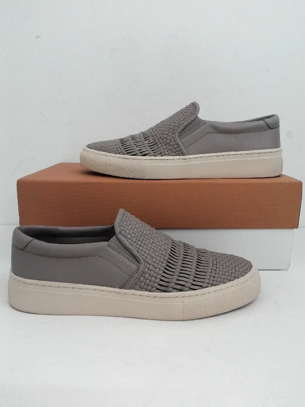 Denim Design Via Spiga Women's Sara Oat Leather Slip-On Grey Sneakers Size 6.5 M