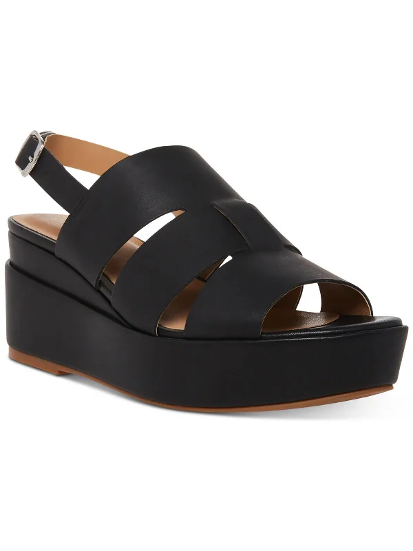 Nightclub Style Nadi Womens Leather Caged Slingback Sandals
