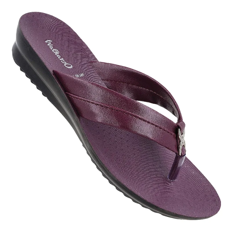 Hooded design Women's Daily Wear Sandals  - W172 Dark Grape
