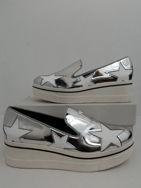 Sports Casual Style Stella McCartney Women's Indium/White Platform Sneaker Size 40 C