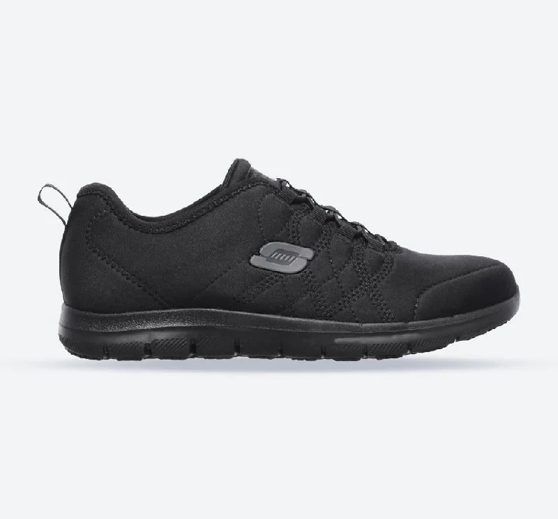 Round neck design Women's Wide Fit Skechers 77211EC Ghenter Srelt Occupational Sneakers