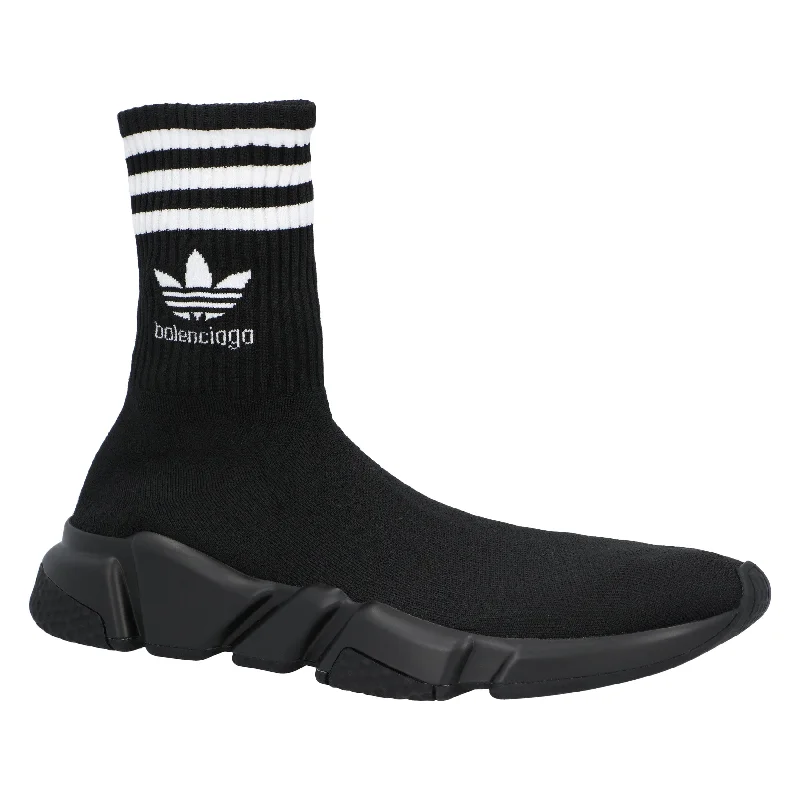 Personalized print Balenciaga x Adidas Speed Trainer Black