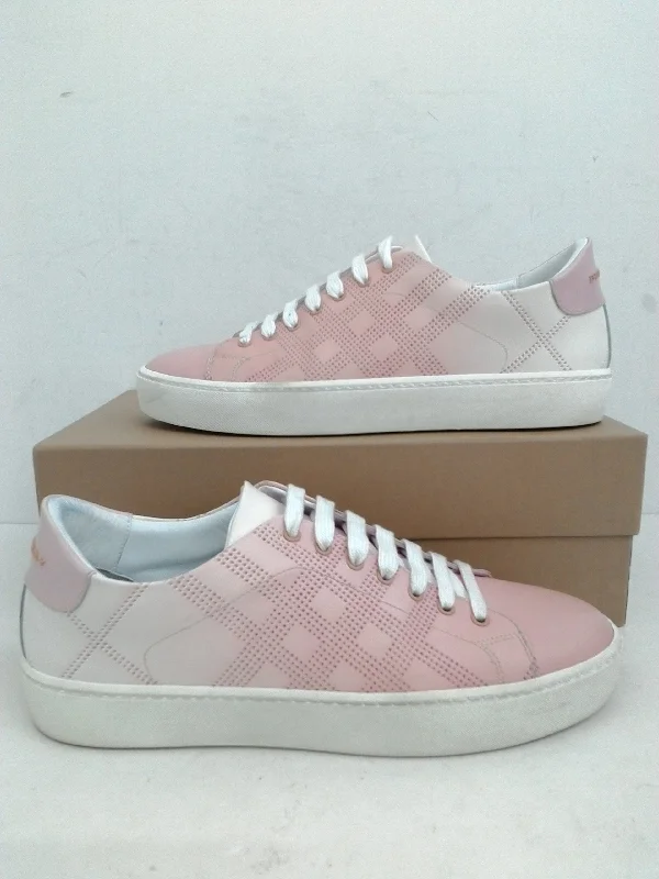 Knitted Design Burberry Women's Low Top Sneakers Sugar Pink Size 37.5