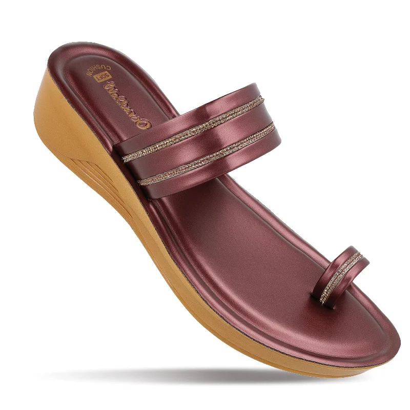 Classic style Women's Daily Wear Sandals  - WL7575 Burgundy