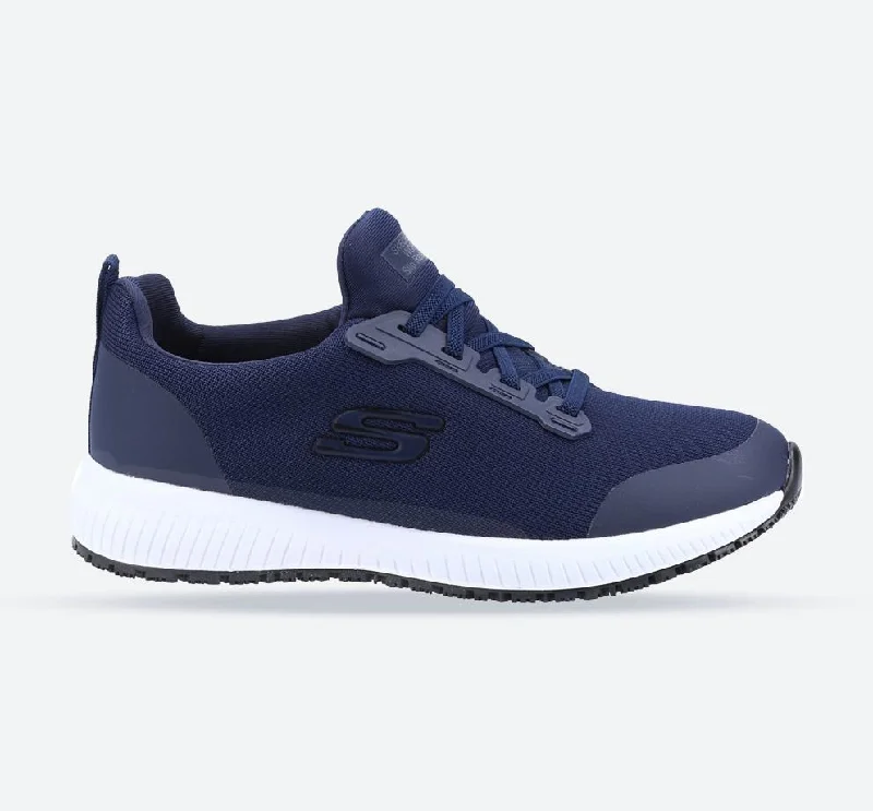 Design sense Women's Wide Fit Skechers 77222EC Squad SR Occupational Sneakers