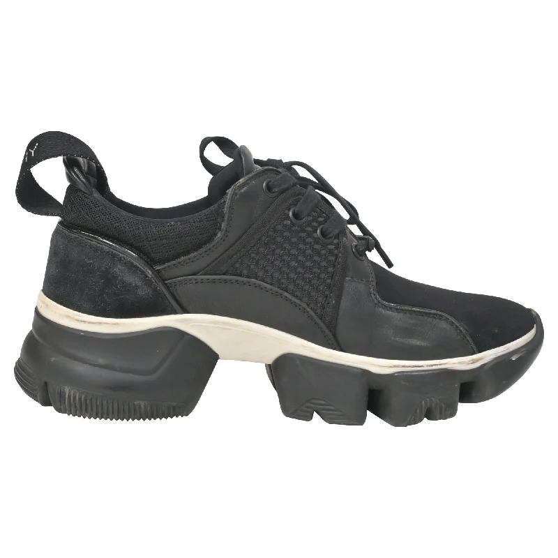 Playful Style Givenchy Jaw Low Top Chunky Sneakers in Black Leather